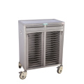 Medical Patient File Record Trolley History File Cart with 2 Rows